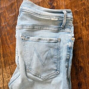MOTHER Light Wash Skinny Jeans